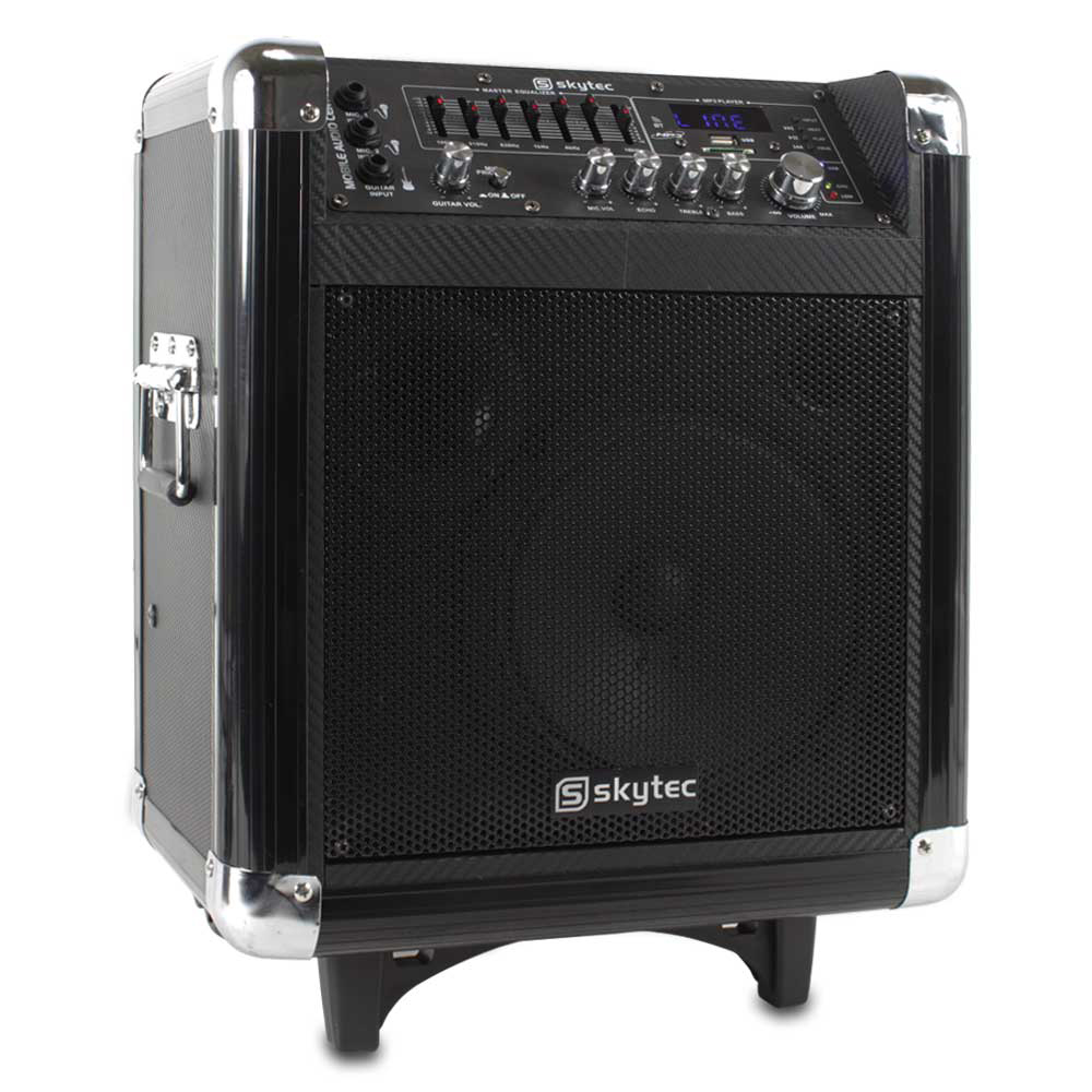 Skytec ST065 Portable Battery Powered Active Guitar Amplifier Vocal PA MP3 8" eBay