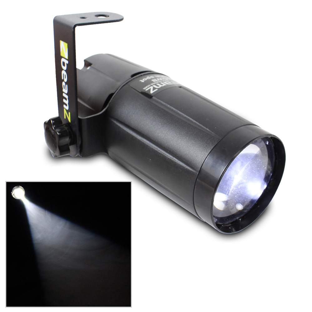 Beamz Pin Spot DJ Party Disco LED Light White Pinspot Lighting Effect