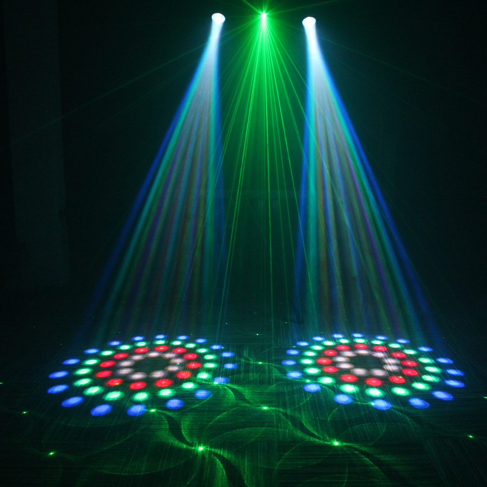 Beamz 3Some Professional Colour LED Disco Lighting Rail Party DJ Laser
