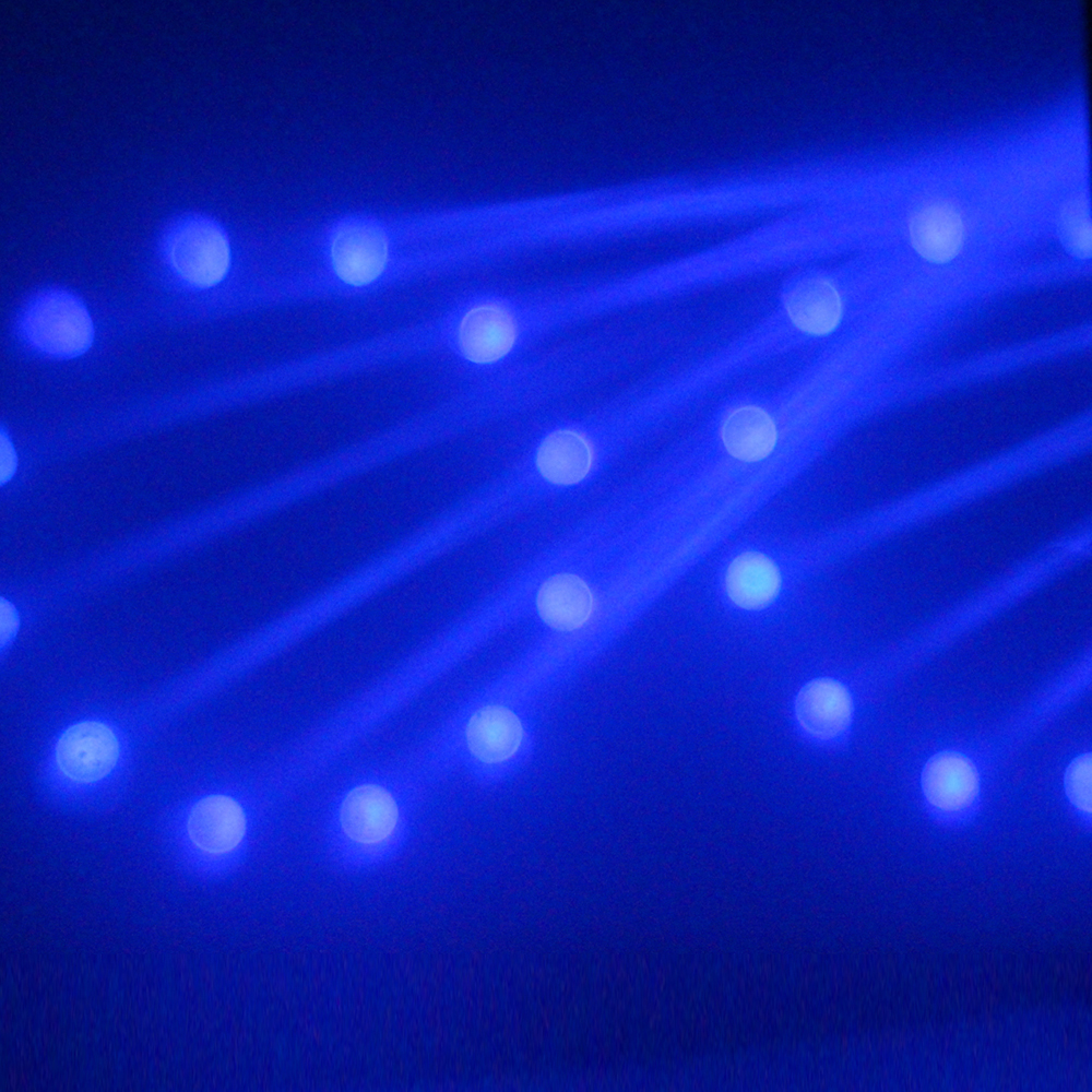 Beamz Twin LED Moonflower Strobe Light Music Controlled DJ Lighting