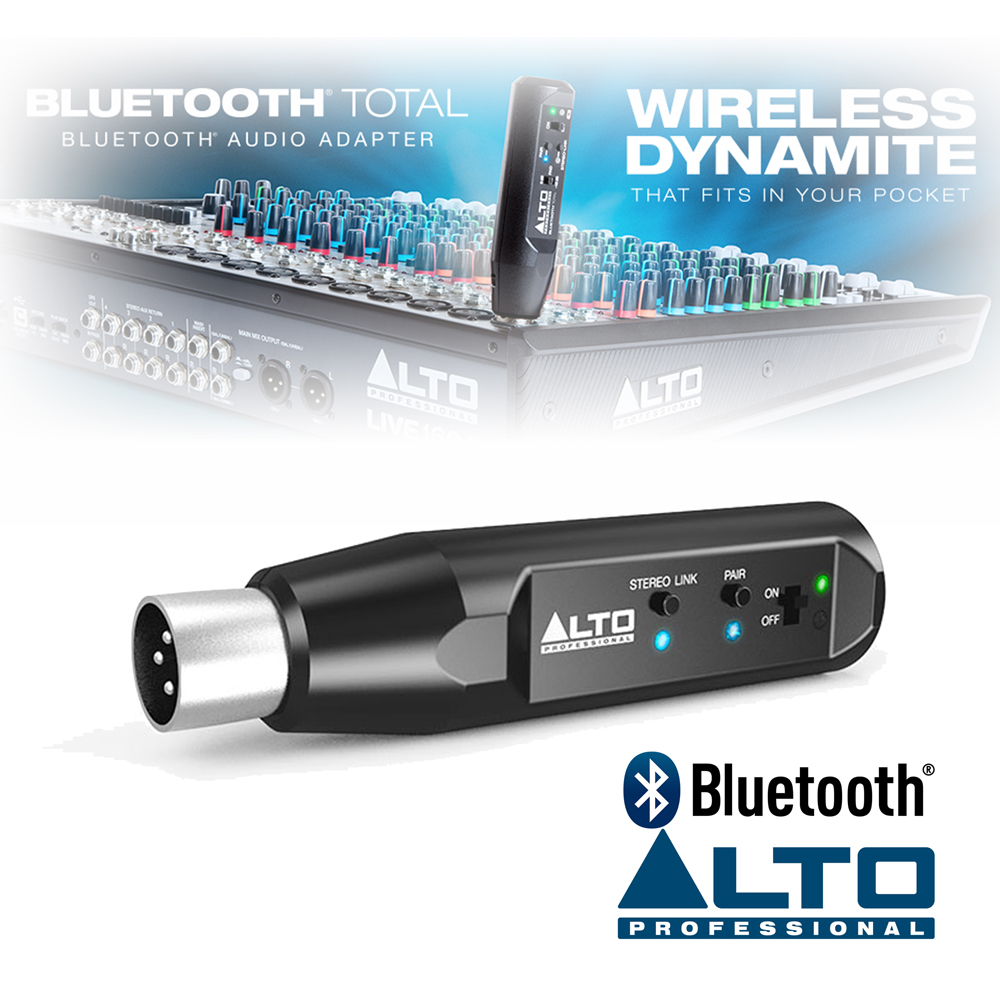 Alto Bluetooth Total XLR Rechargeable Wireless Receiver for Mixer