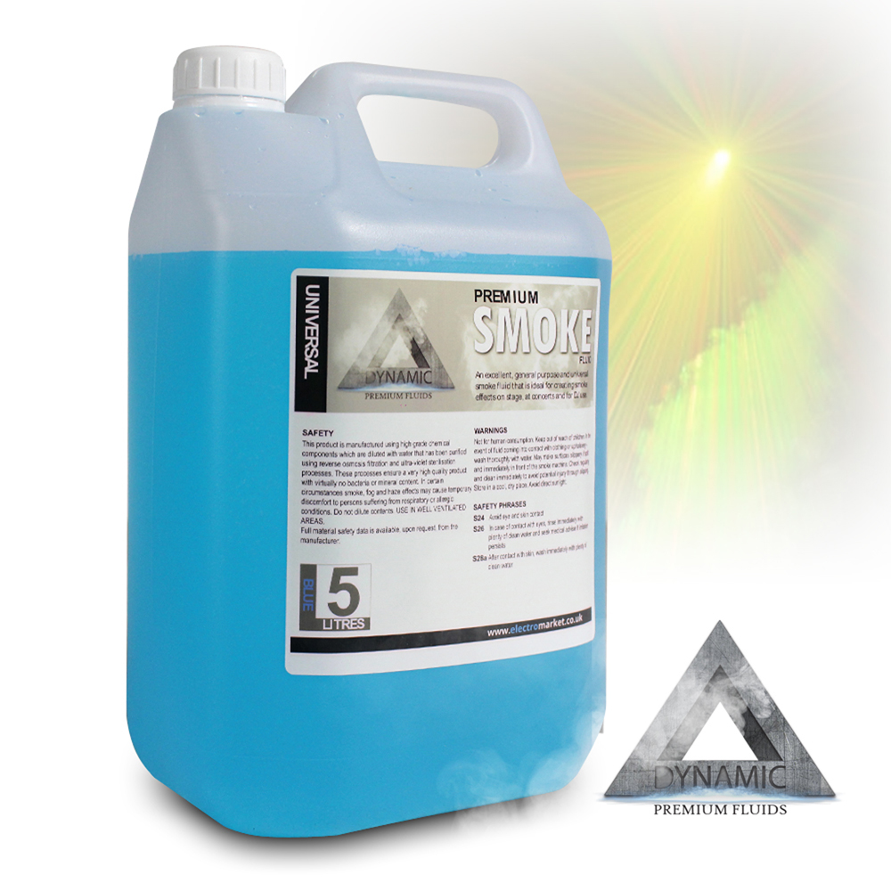 Dynamic Premium Smoke/Fog Machine Fluid 5L Blue Liquid Solution DJ