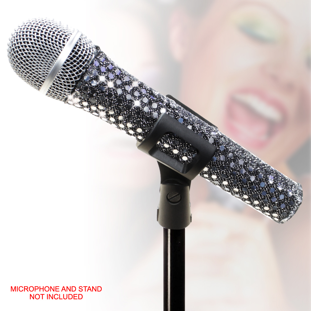 Dual Handheld Wireless Karaoke Microphones w/ Sparkling Diva Bling Skin Cover eBay