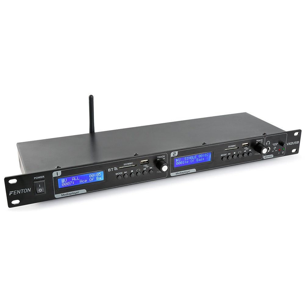 Fenton VX2USB Twin Player MP3/USB/SD/Bluetooth Rackmount Background