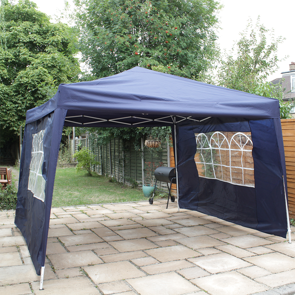 CanoUp 3x3 Blue Heavy Duty Pop Up Gazebo Canopy Party Tent Wedding
