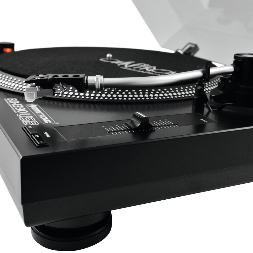 Belt Drive Record Player Vinyl DJ Turntable Deck 33 1/3 + 45 RPM USB