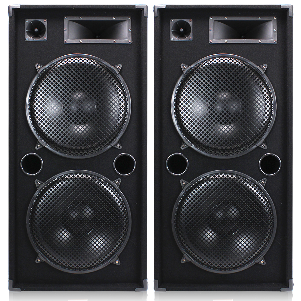 2x Skytec MAX215 Dual 15" Inch PA Speakers Party DJ Sound Speaker