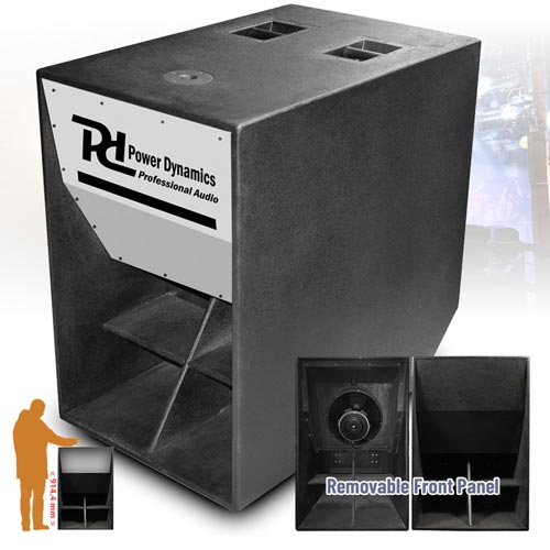 18" Subwoofer Bass Speaker Long Throw Folded Horn Scoop 1000W Club DJ