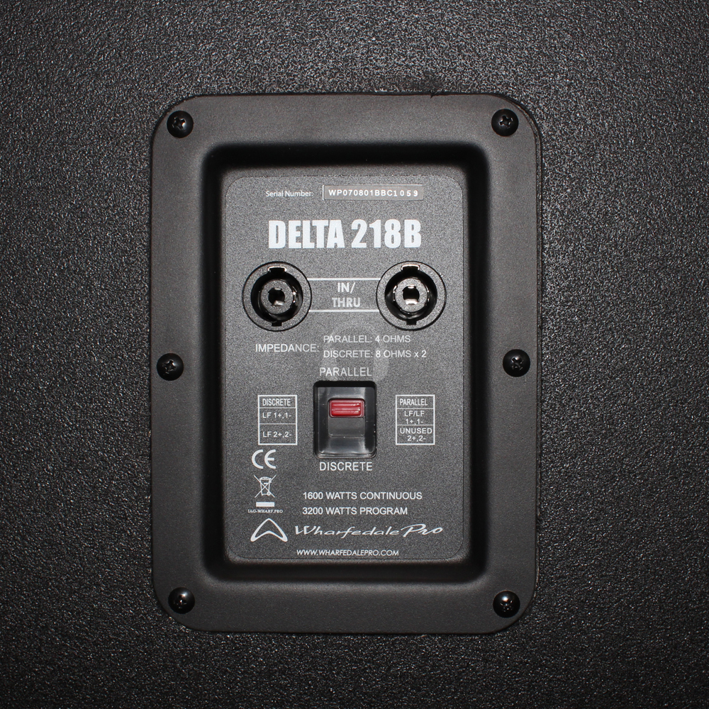 Wharfedale Delta 218B Professional 1600W Subwoofer Bass Cab Speaker