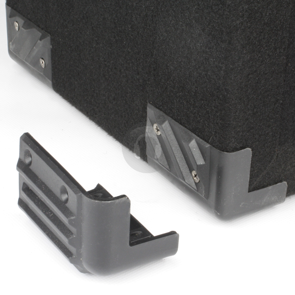 16x Black 87mm Heavy Duty Plastic Stacking Speaker Corners Cap Edging