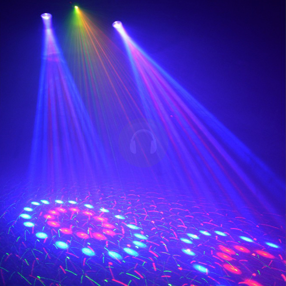 Bright House Party DJ Disco Lighting Set Red Green Laser Moonflower LED