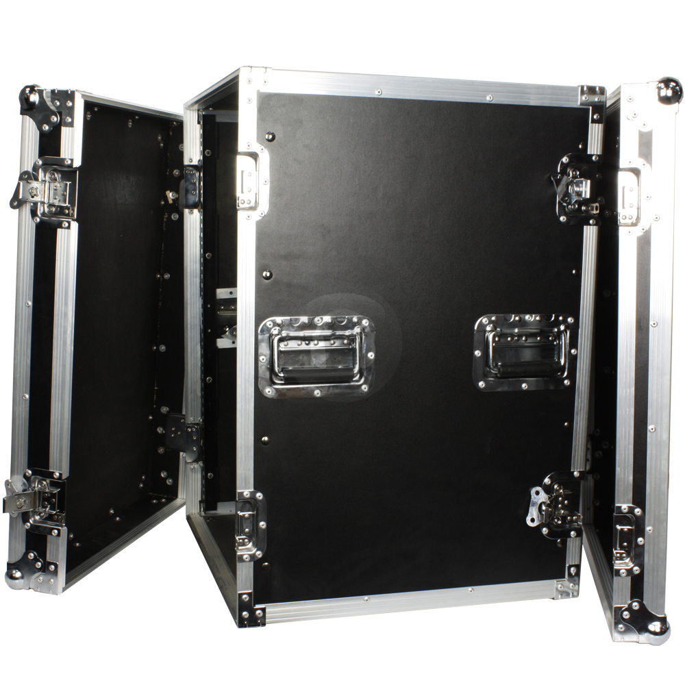 16U 19 Inch Rack Mount DJ Equipment Wooden Flight Case eBay