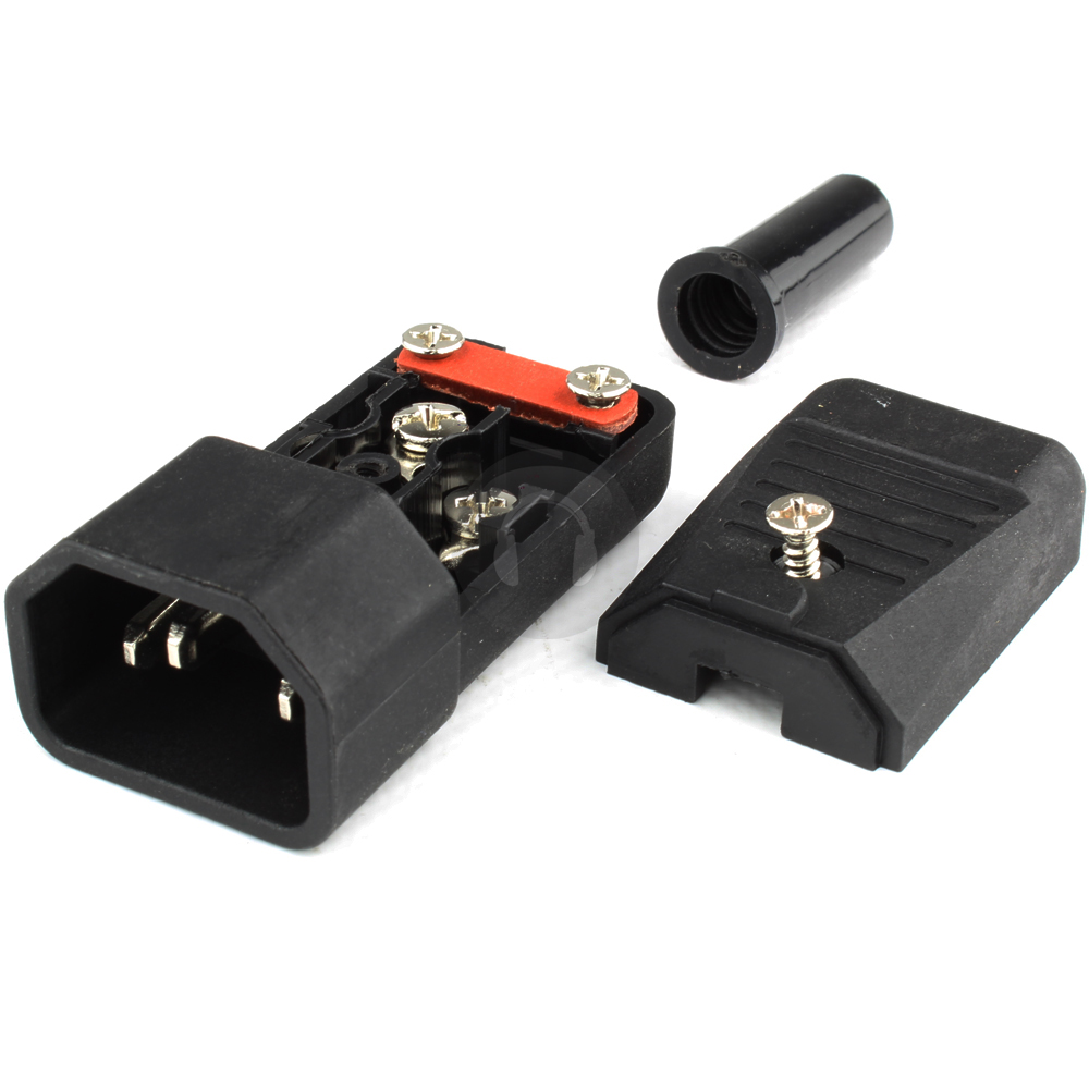 Shrouded 3 Pin Plug 250V 10A AC Power Cable Connector eBay