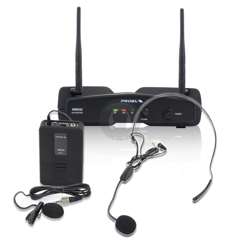 Skytec 8" Active Portable PA System Speaker Wireless Headset Microphone