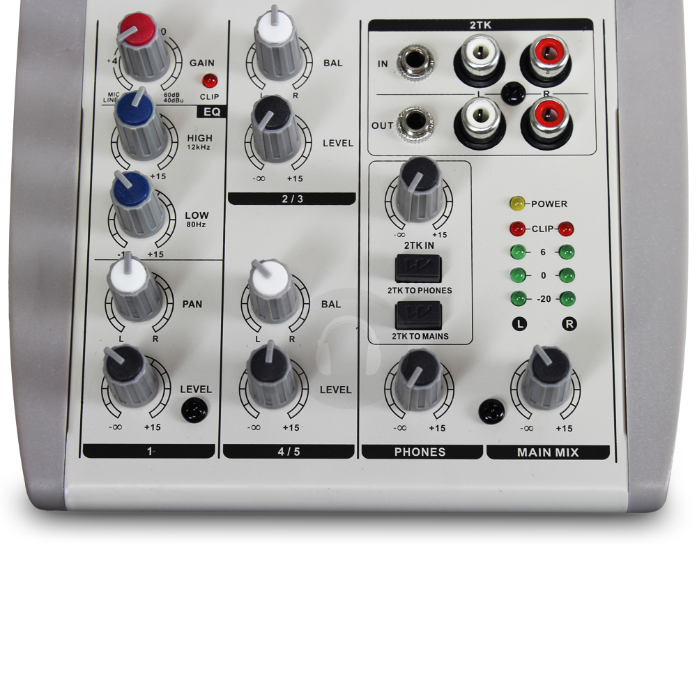 Wharfdale EZM 10x2 Compact DJ Mixer Mono Stereo Bands Home Studio Live