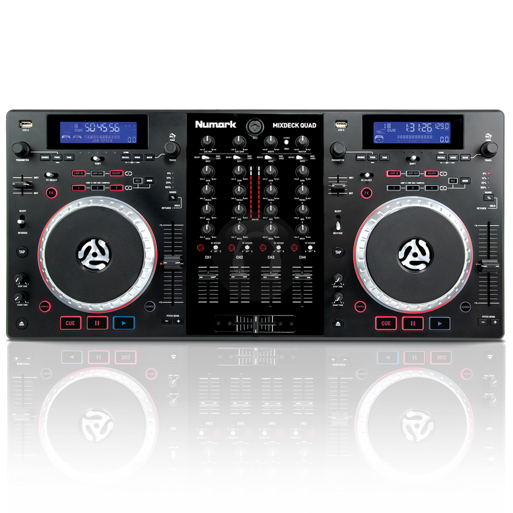 Numark Mixdeck Quad DJ Decks CD MP3 USB Serato Midi Controller FREE 