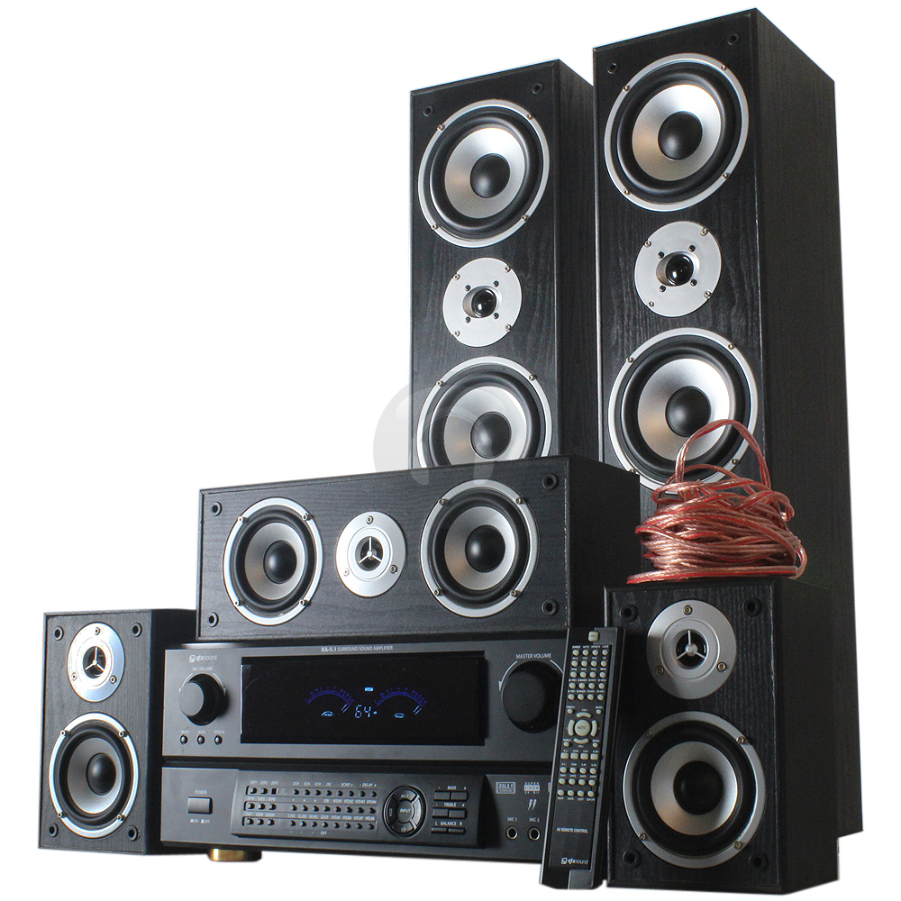 NEW ALL IN ONE HOME CINEMA SURROUND SOUND 5 WAY SPEAKER SYSTEM WITH