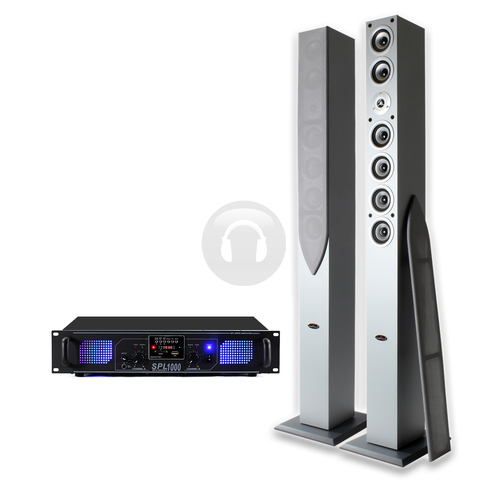 Luxman Silver Tower Speakers + Amplifier 250W eBay