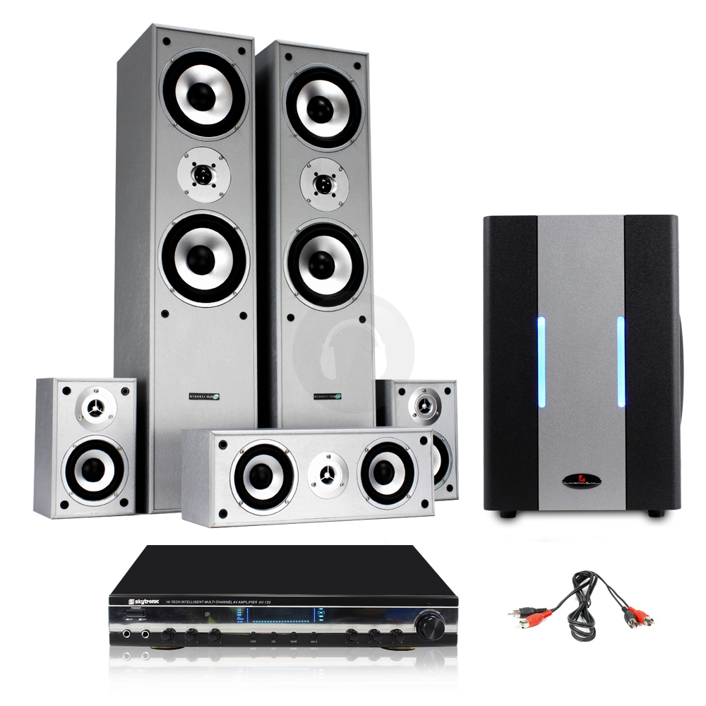Surround Sound 5.1 Hifi System Tower Speakers Subwoofer Amplifier Home