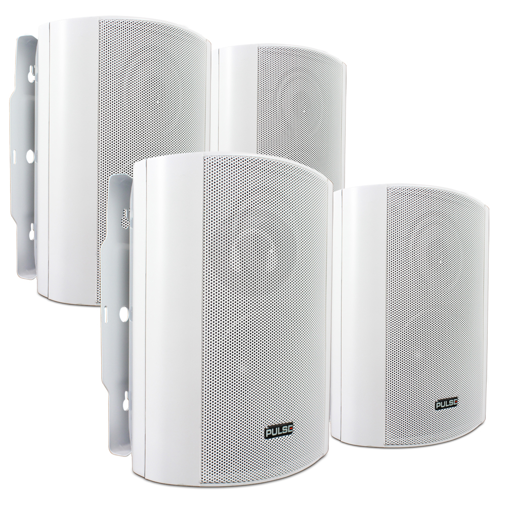 4x White Wall Mount Background Music HiFi Speakers Essex eBay
