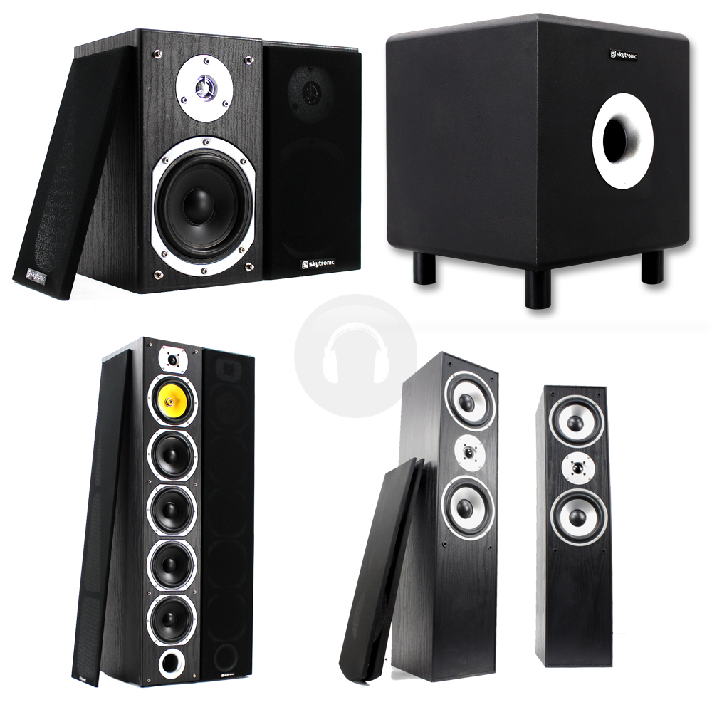 5" 6.5" 8" 10" Skytronic Hifi Home Stereo Tower Speakers Subwoofer