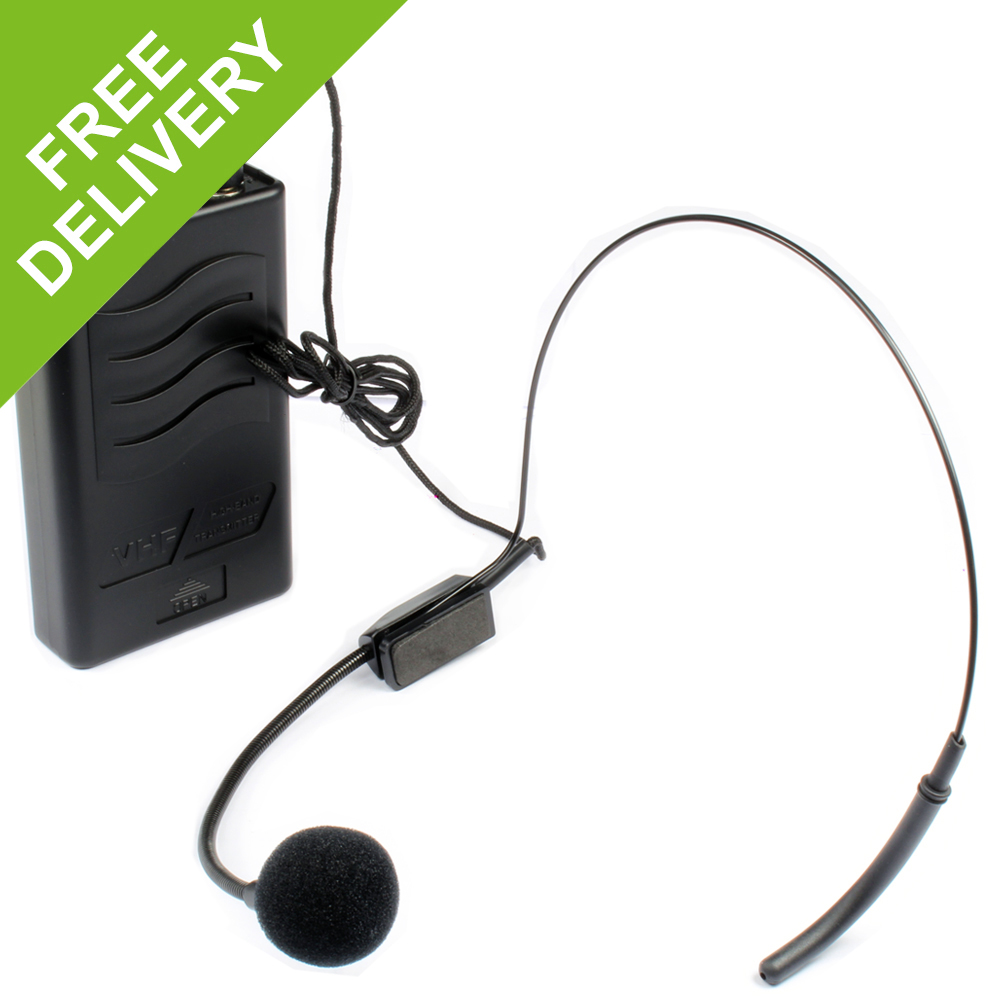 QTX Sound Professional VHF Wireless DJ PA Karaoke Microphone System