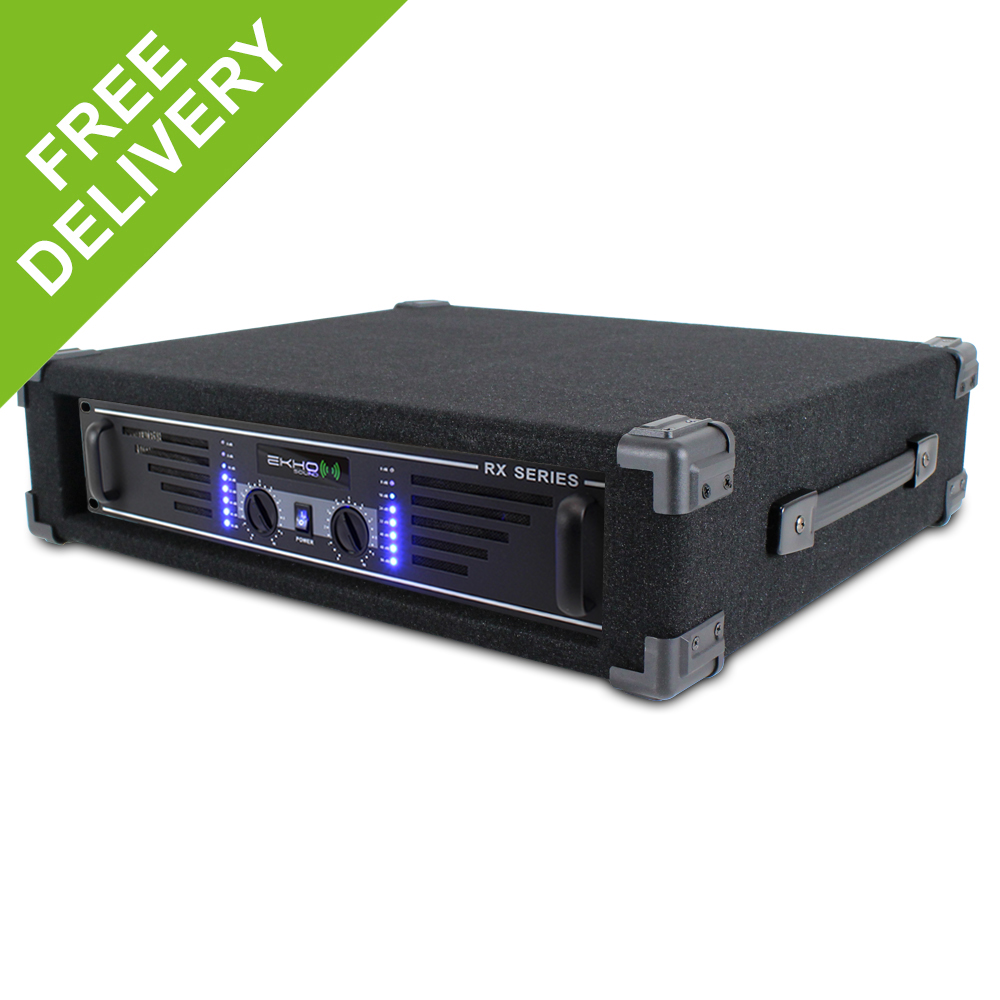 Ekho PA DJ Disco Power Amplifier 2U 19" Protective Rack Mount Portable