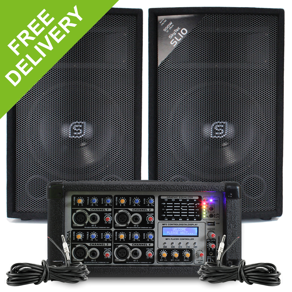 Complete Church PA System 200W 4Ch Mixer Amp Speakers House of Worship Chapel eBay