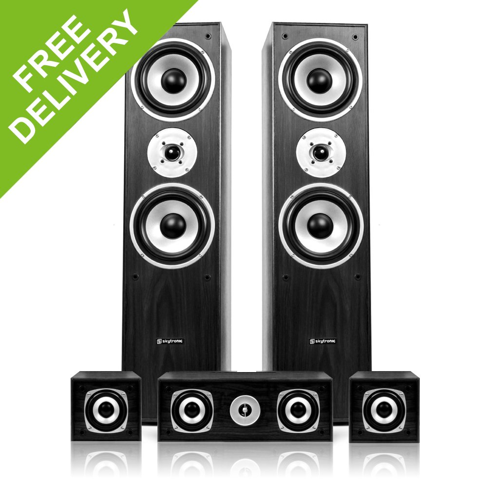 5.0 Surround Sound Speaker System HiFi Home Movie Theatre Tower Floor
