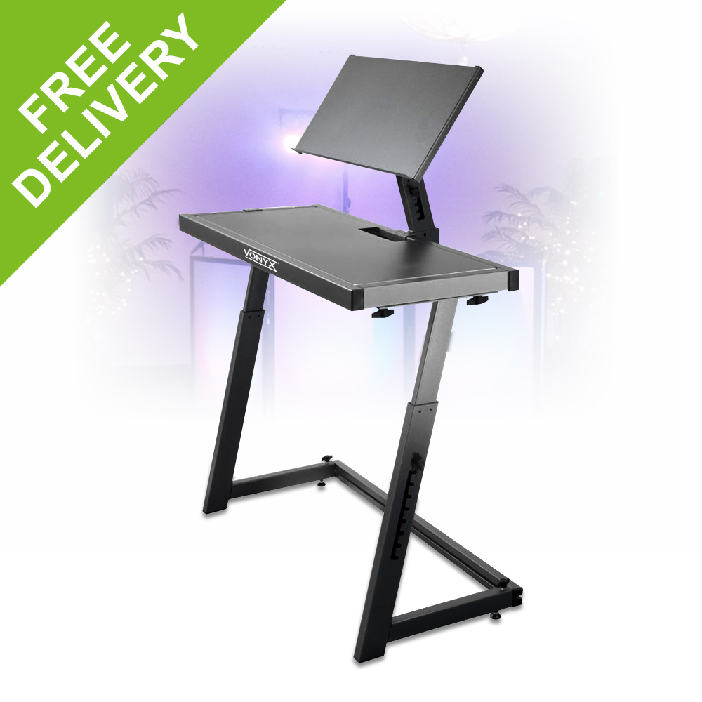 Vonyx Steel DJ Deck Stand CDJ Controller Mixer Table Turntable Laptop Desk