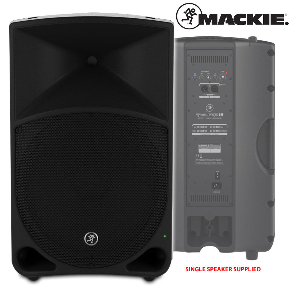 Mackie Thump 15" Active Powered DJ PA Speaker & 18S Subwoofer Bass Bin