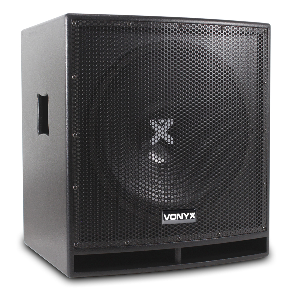 Vonyx Pro 15" Active Powered Subwoofer Bass Bin DJ Disco PA Sub Speaker