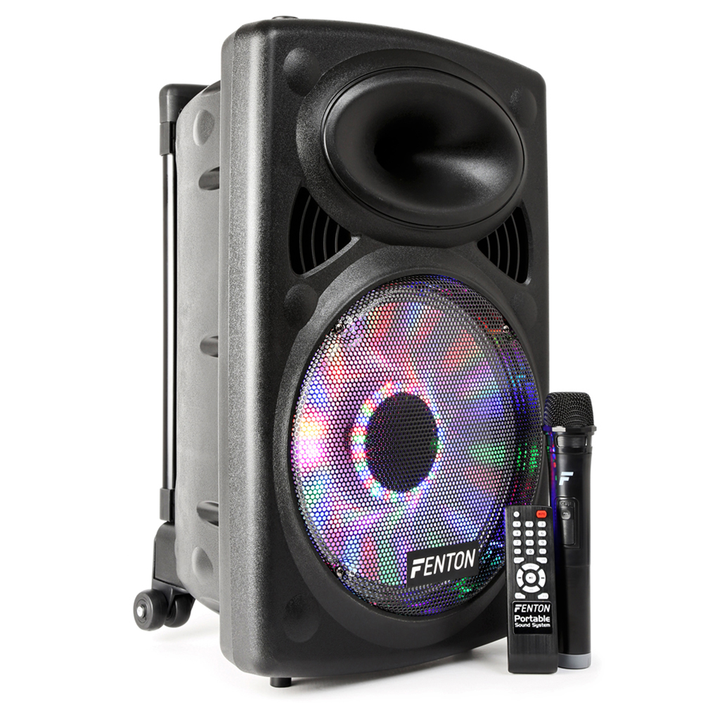 Fenton FPS12 Portable Bluetooth PA Speaker System Aerobics Busking