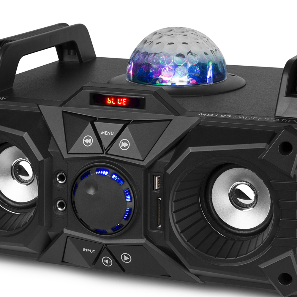 Karaoke Machine Party Speaker with Bluetooth Disco LED Lights and