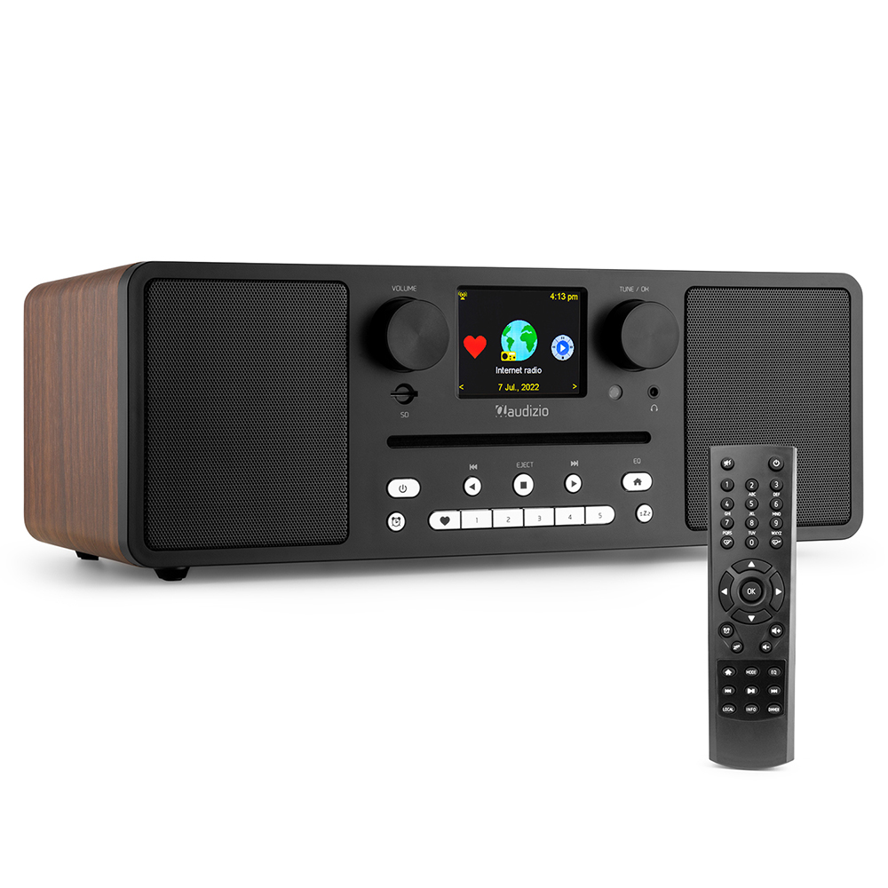Audizio Naples DAB+, Internet & DAB Radio with CD & Bluetooth, Wood