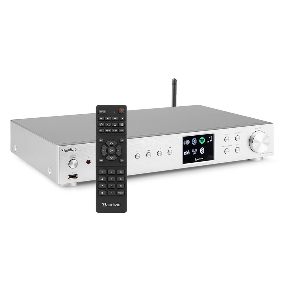 Audizio Adria DAB Radio with DAB+, WiFi Radio, Bluetooth & Spotify - Aluminium
