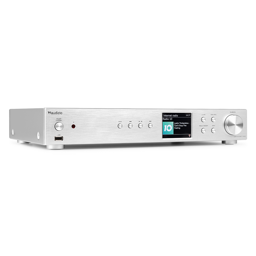 Audizio Adria DAB Radio with DAB+, WiFi Radio, Bluetooth & Spotify - Aluminium