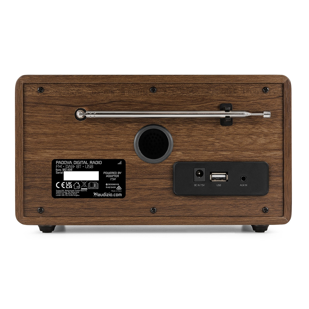Audizio Padova DAB Radio With DAB+ & Bluetooth Back View
