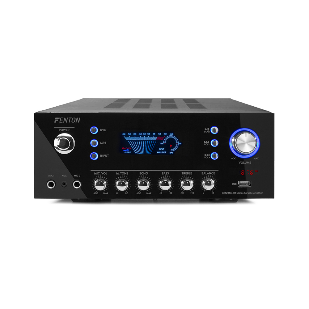 Fenton SHFT60B HiFi Tower Speakers Pair & AV120FMBT Amplifier