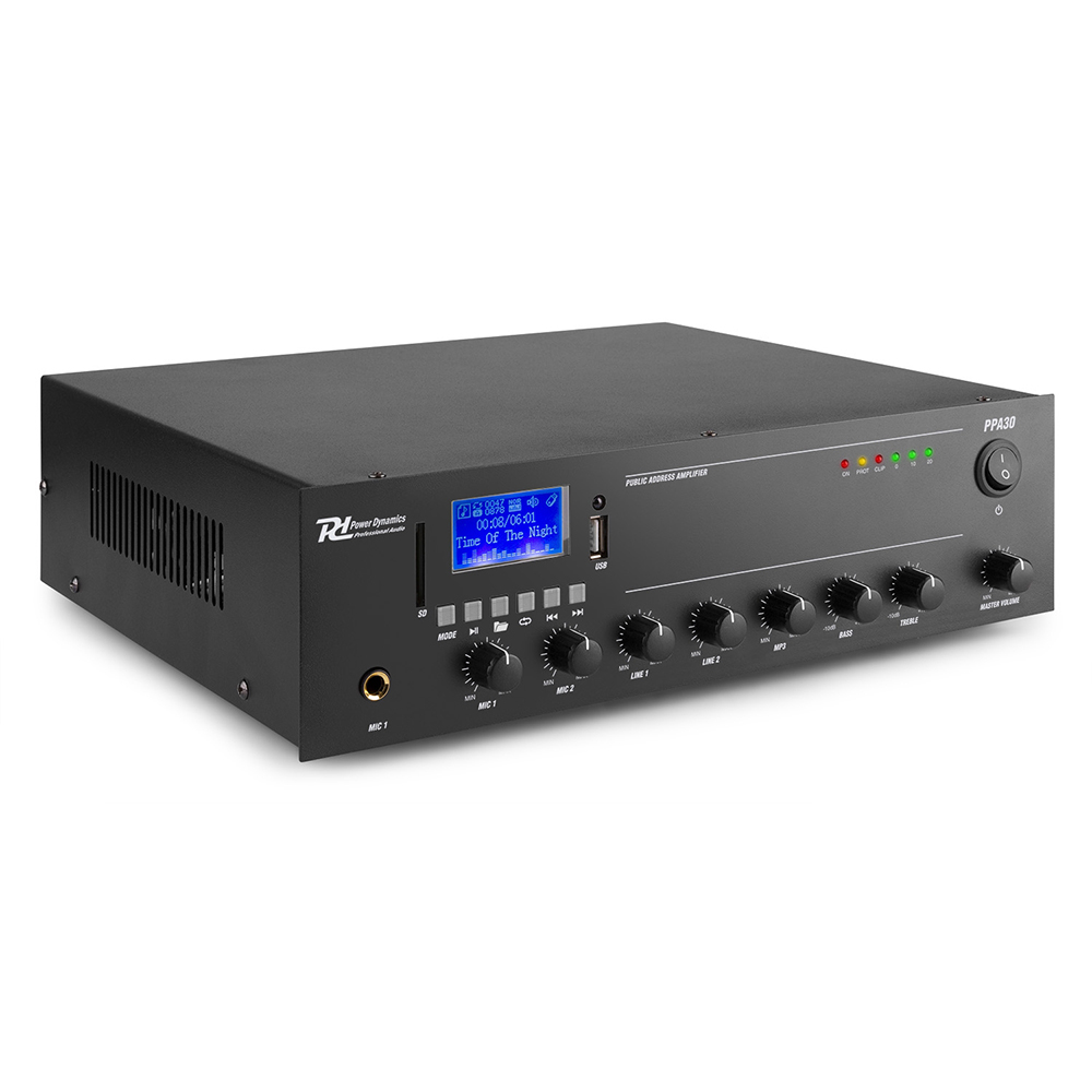 POWER DYNAMICS PPA50 Bluetooth Mixer Amplifier 100v 8 Ohm Audio