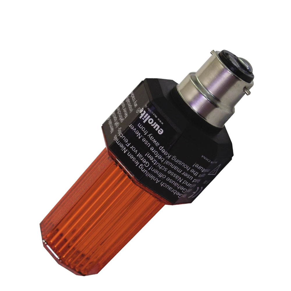 Eurolite Orange Strobe Light Bulb with B22 Base