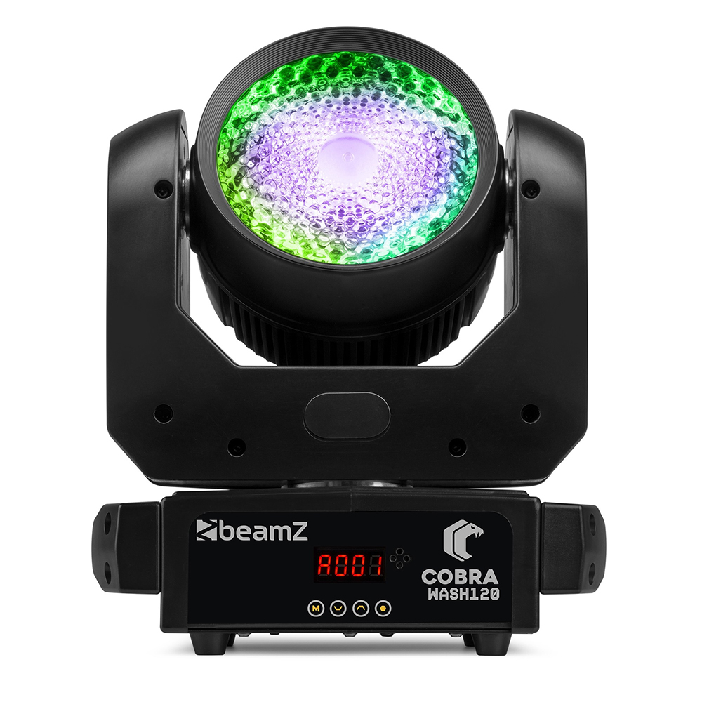 BeamZ Cobra Wash120 LED Moving Head Wash Light with LED Ring
