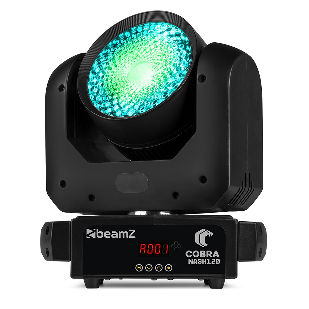 BeamZ Cobra Wash120 LED Moving Head Wash Light with LED Ring