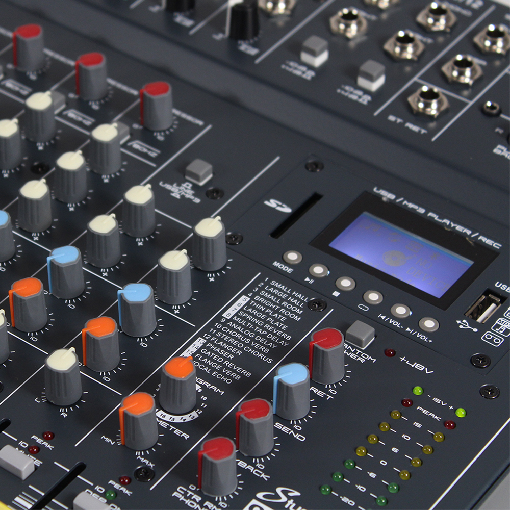 Studiomaster CLUB XS12 Channel Mixer Desk USB DSP Recorder Bluetooth