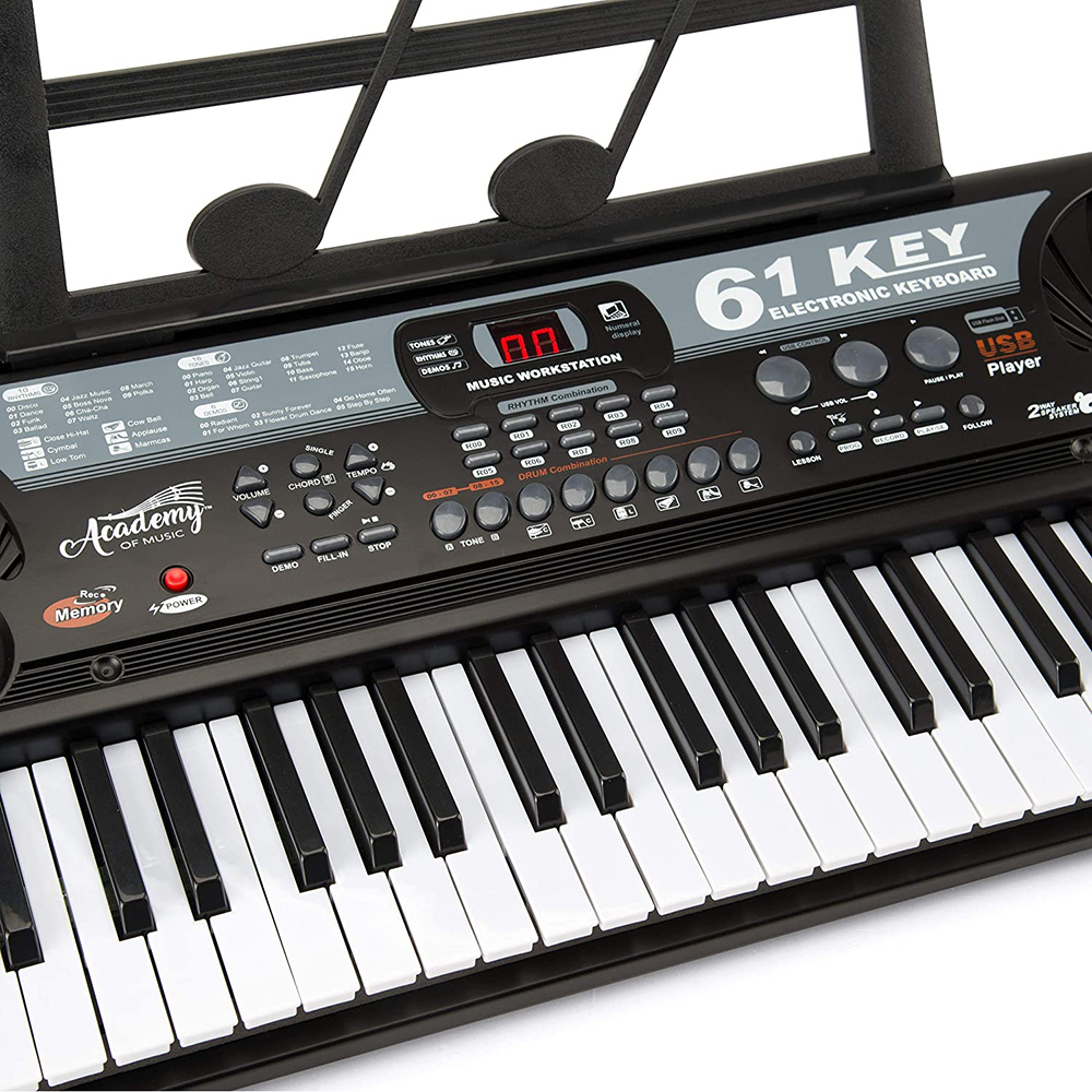 Electronic Keyboard Digital Piano with Microphone 61 Key Teaching