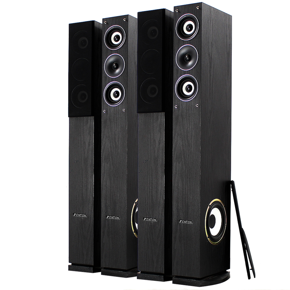 Fenton SHFT52B HiFi Tower Speakers System, Set of 4