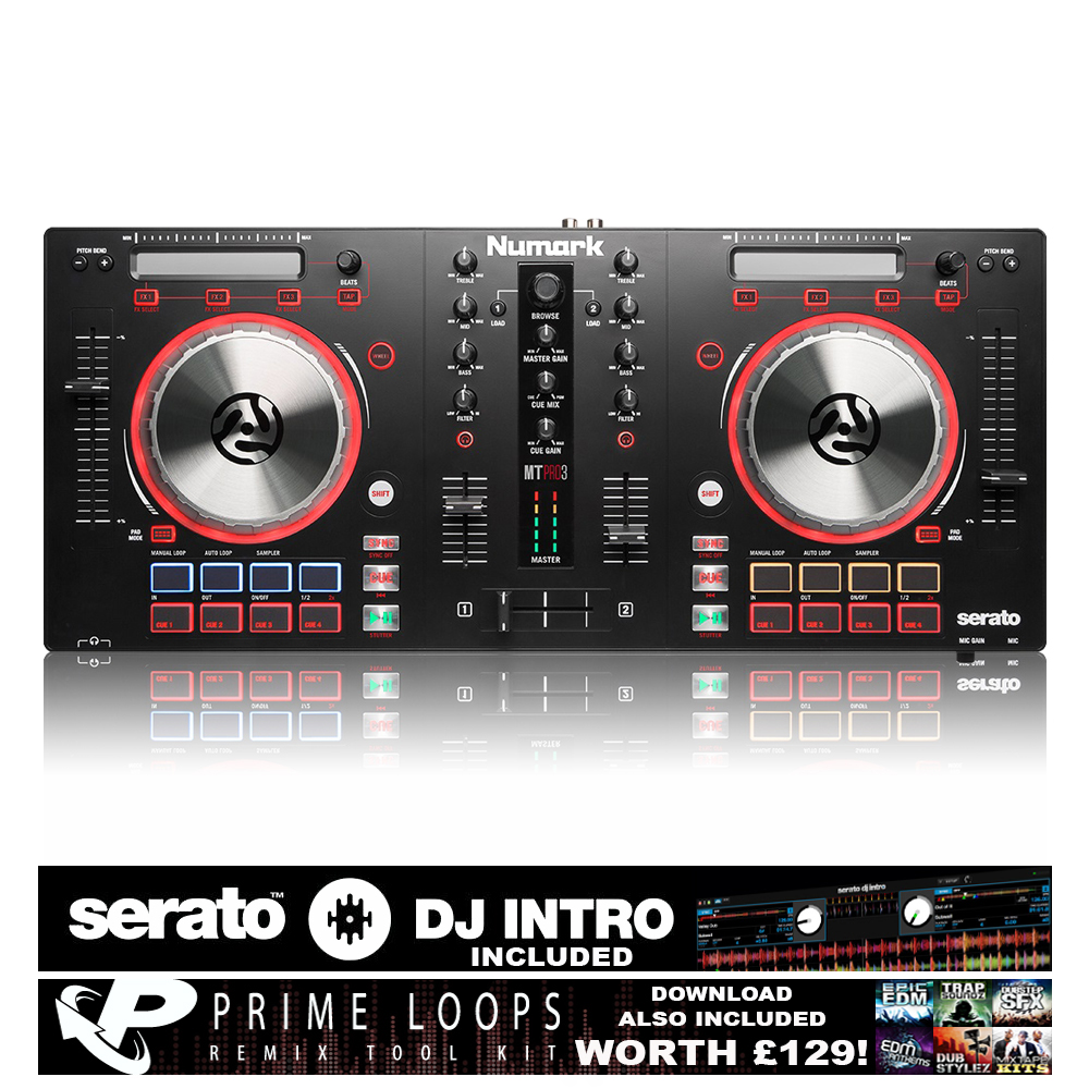 Numark Mixtrack Pro 3 AllinOne Digital 2 Channel USB DJ Controller