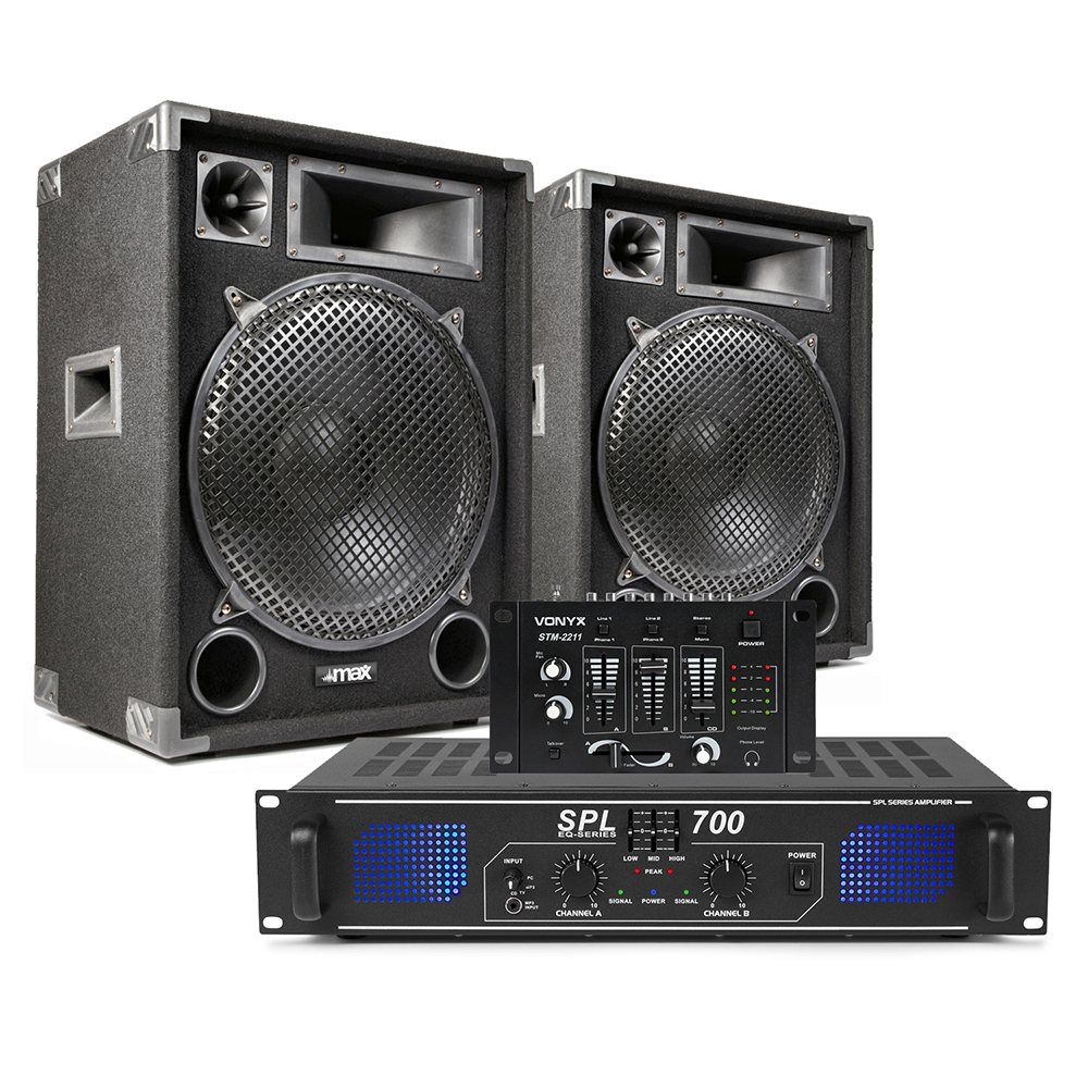 DJ Set for Kids 15" Speakers, Amplifier & Mixer