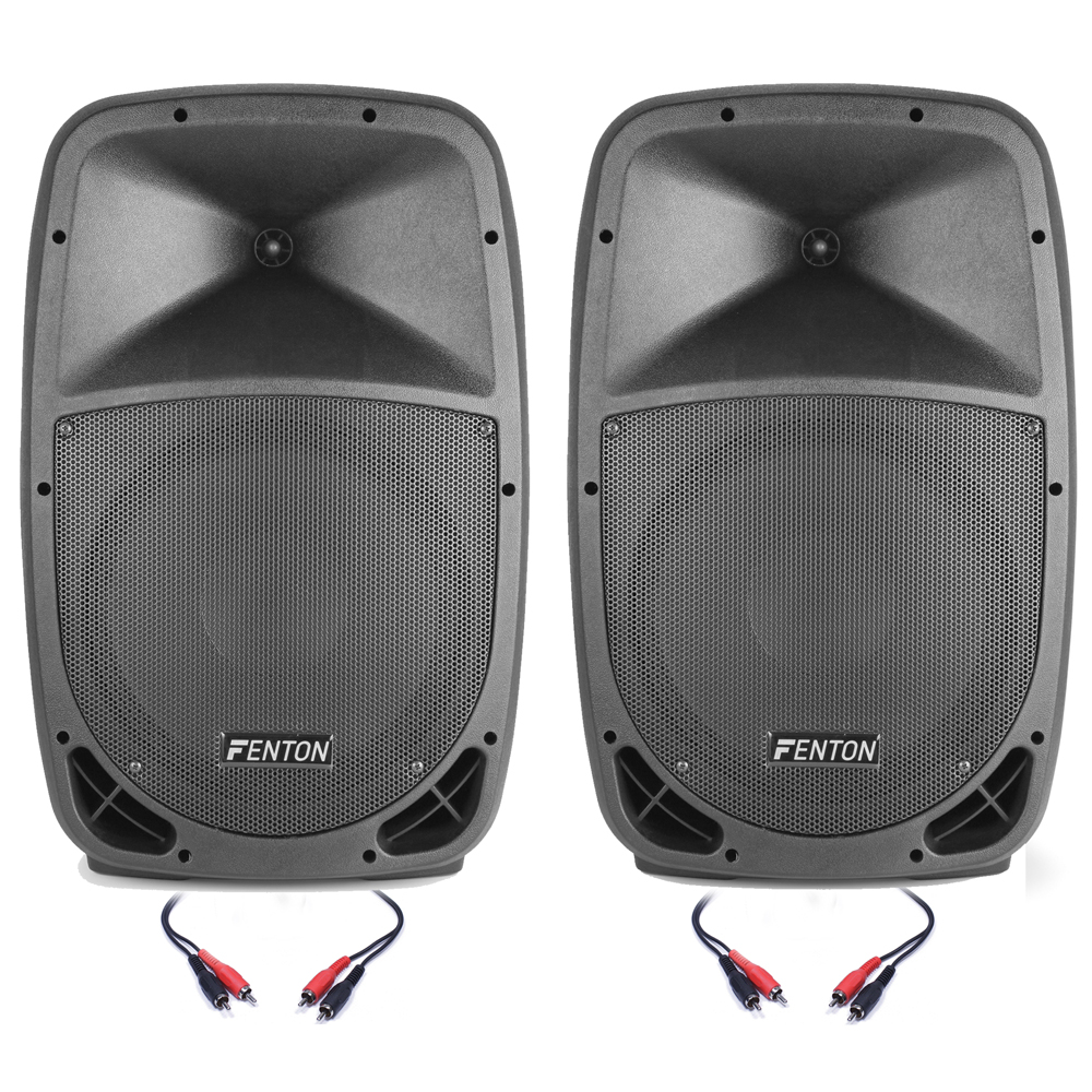 Pair of FTB 12 Inch Active DJ PA Disco Speakers 500 Watt Power with