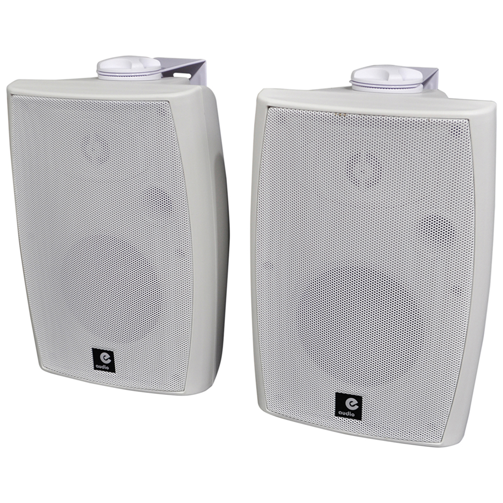 eaudio P602YA Active Wall Mounted Speakers Bluetooth & Aux White 60W